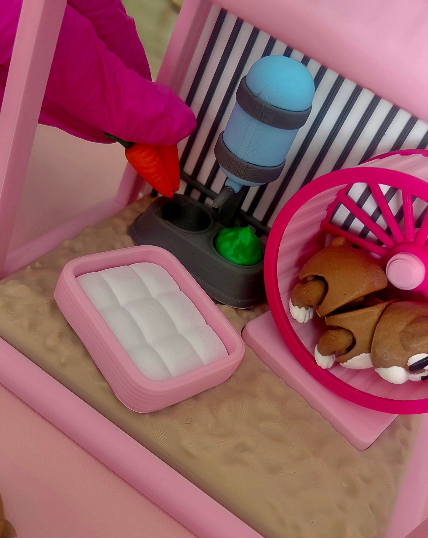 3D Printed Hamster Cage Diorama | Desk & Shelf Decor