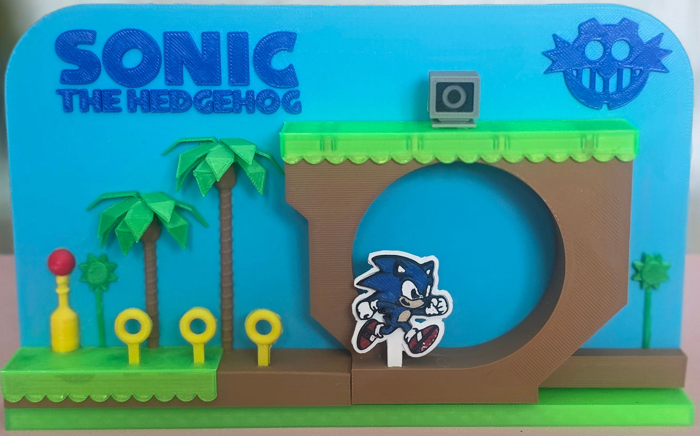 Sonic the Hedgehog Inspired Nintendo Switch Console Stand – 3D Printed Gaming Desk Display
