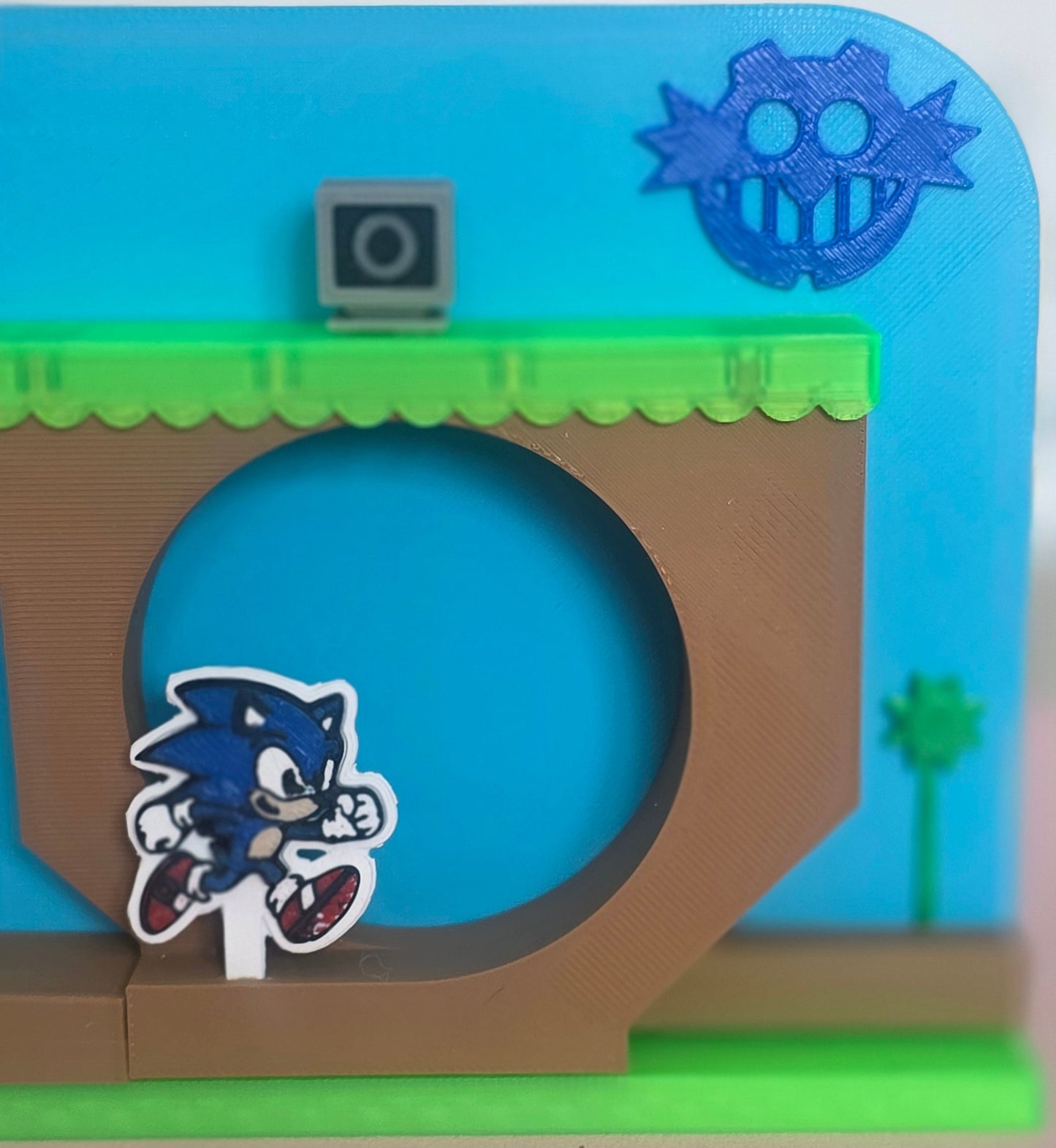 Sonic the Hedgehog Inspired Nintendo Switch Console Stand – 3D Printed Gaming Desk Display