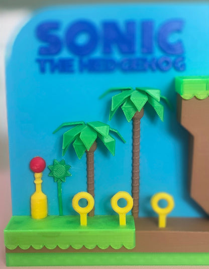 Sonic the Hedgehog Inspired Nintendo Switch Console Stand – 3D Printed Gaming Desk Display