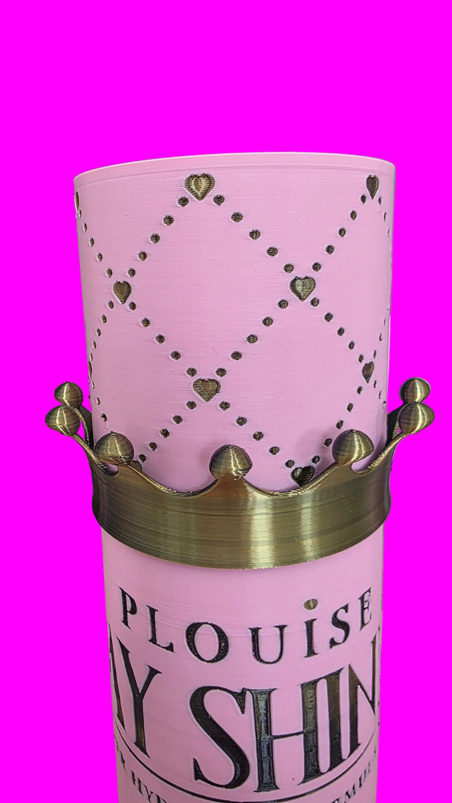 3D Printed Lip Gloss Storage Stand | Vanity Organiser | Custom Colour | Pink & Gold