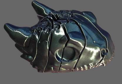 Articulated Dragon Skull Fidget – 3D Printed Gothic Desk Toy
