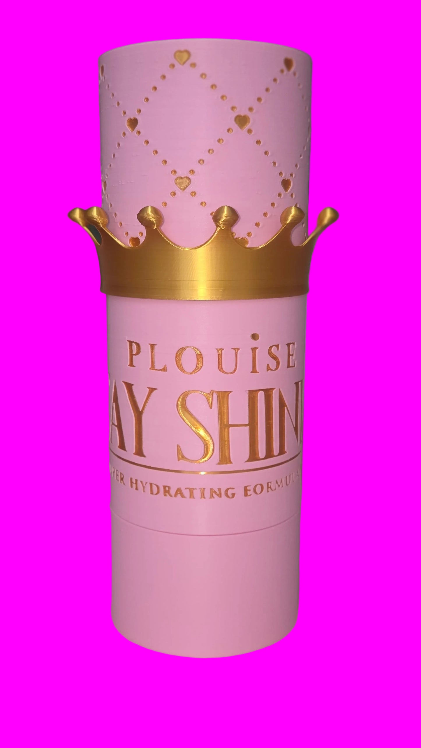 3D Printed Lip Gloss Storage Stand | Vanity Organiser | Custom Colour | Pink & Gold