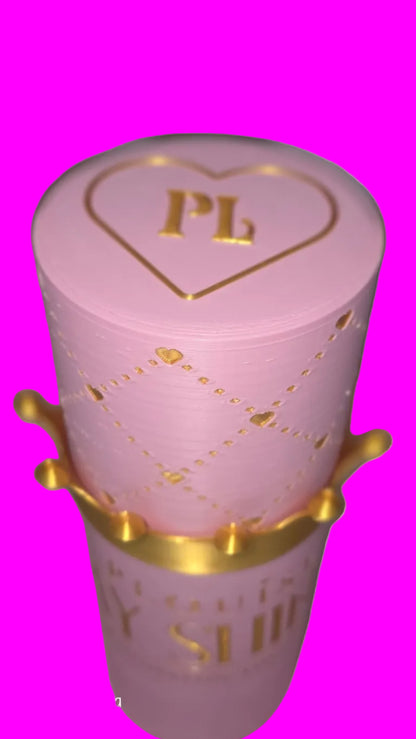 3D Printed Lip Gloss Storage Stand | Vanity Organiser | Custom Colour | Pink & Gold