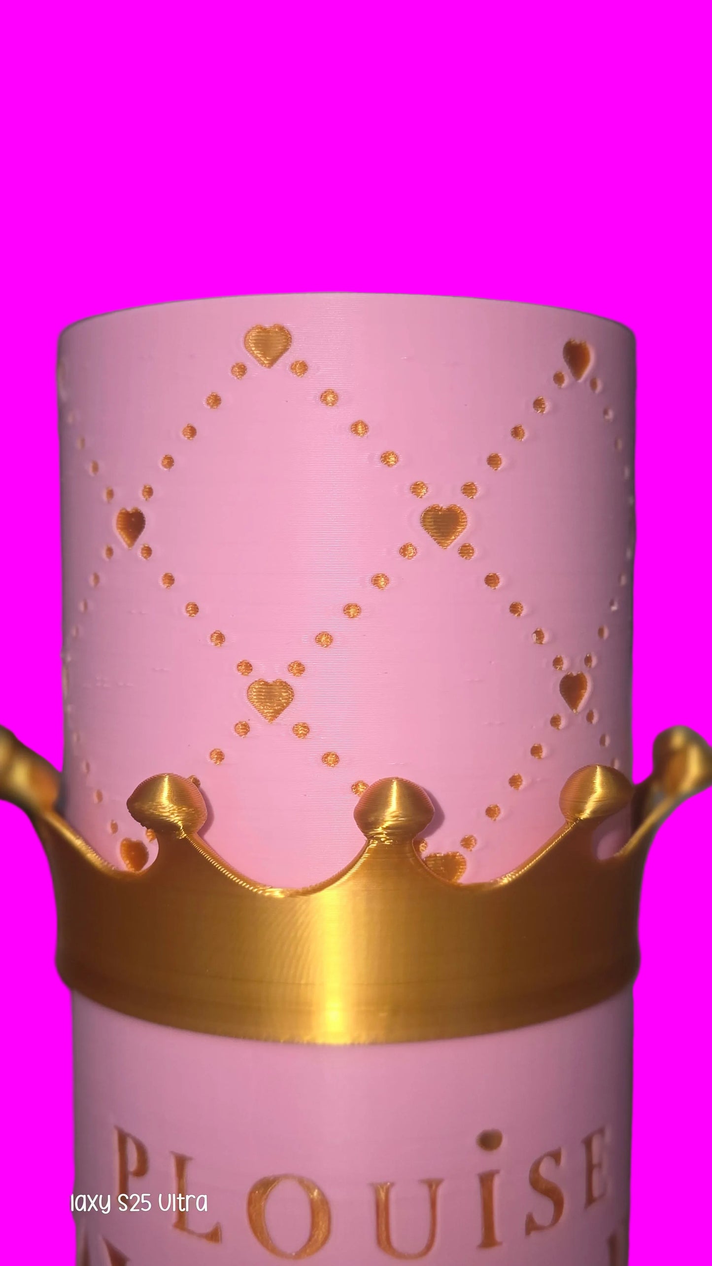 3D Printed Lip Gloss Storage Stand | Vanity Organiser | Custom Colour | Pink & Gold