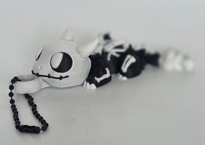 Articulated Skeleton Dragon Fidget Keychain