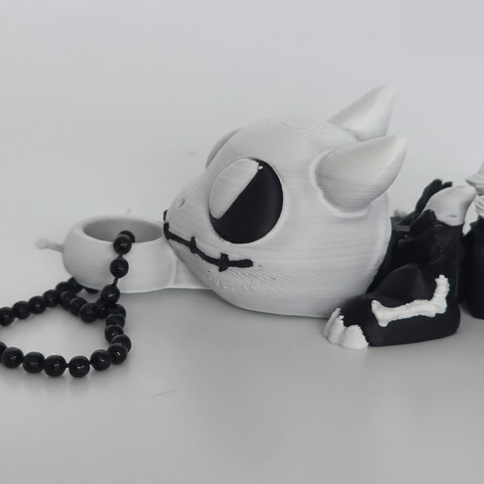 Articulated Skeleton Dragon Fidget Keychain