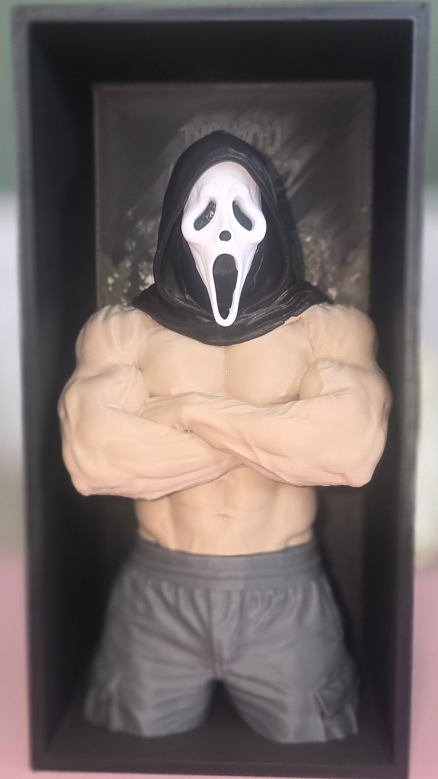 Ghostface Scream 3D-printed Book Nook "Did you miss me?"