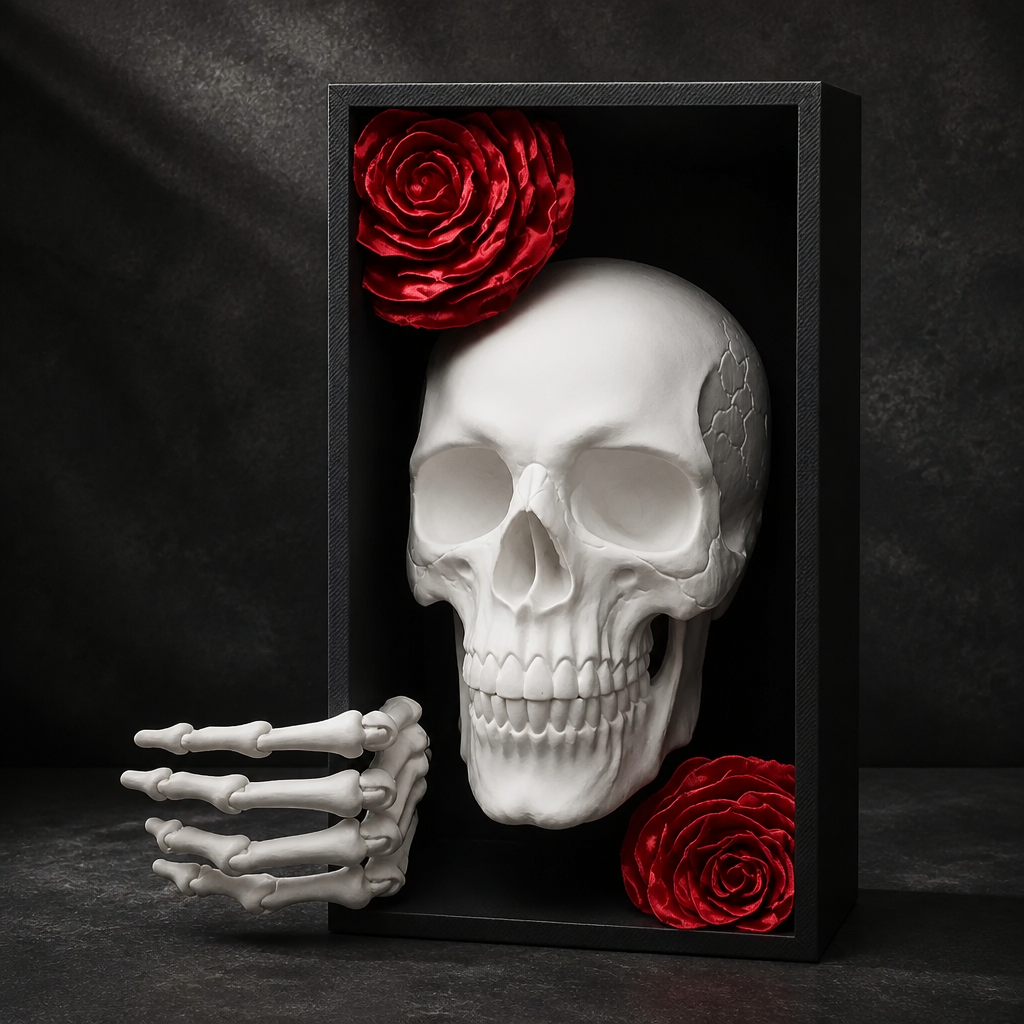 Skull & Roses Book Nook