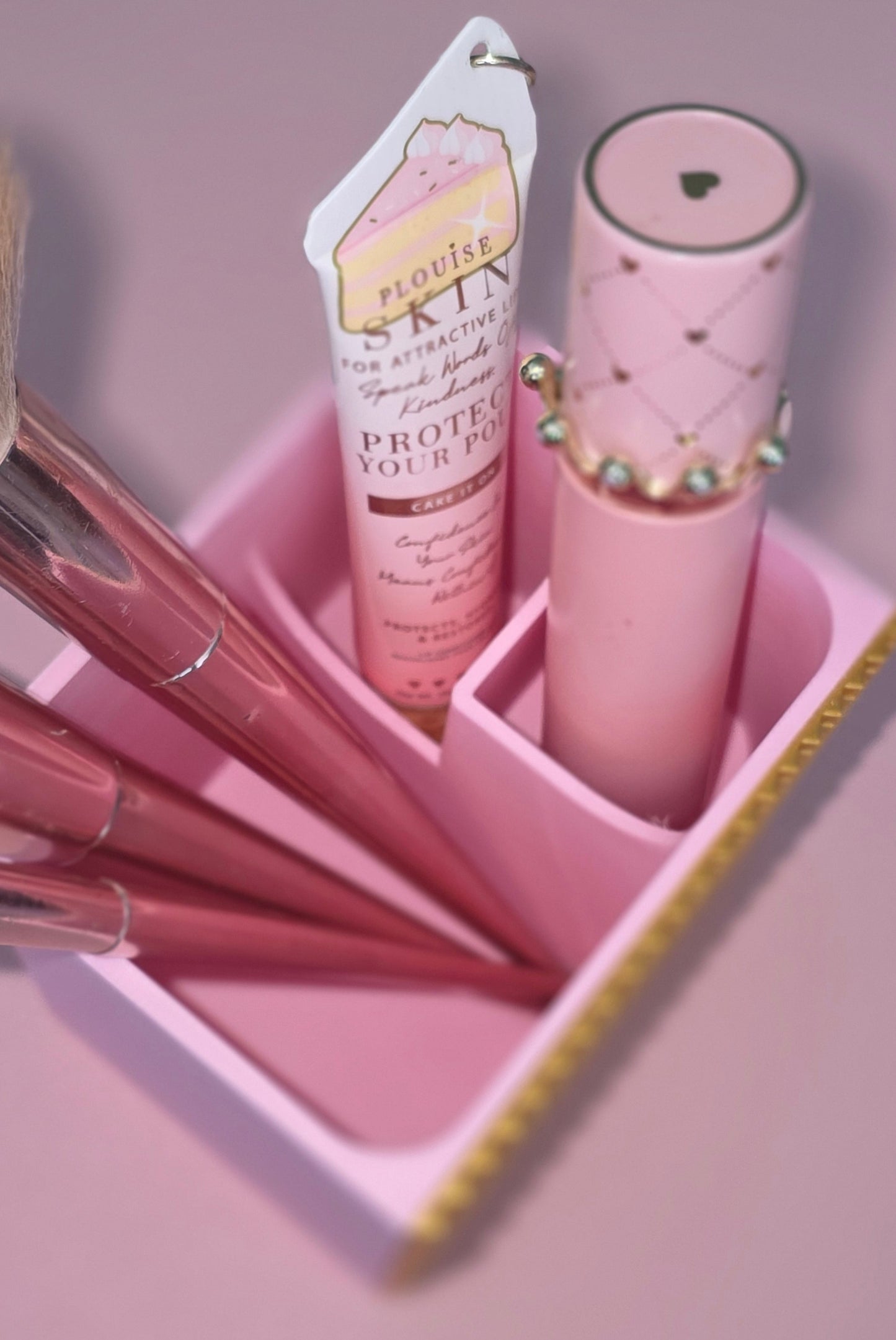Bad B♡tch Energy  Makeup Brush & Cosmetic Organiser – 3D Printed Vanity Pot