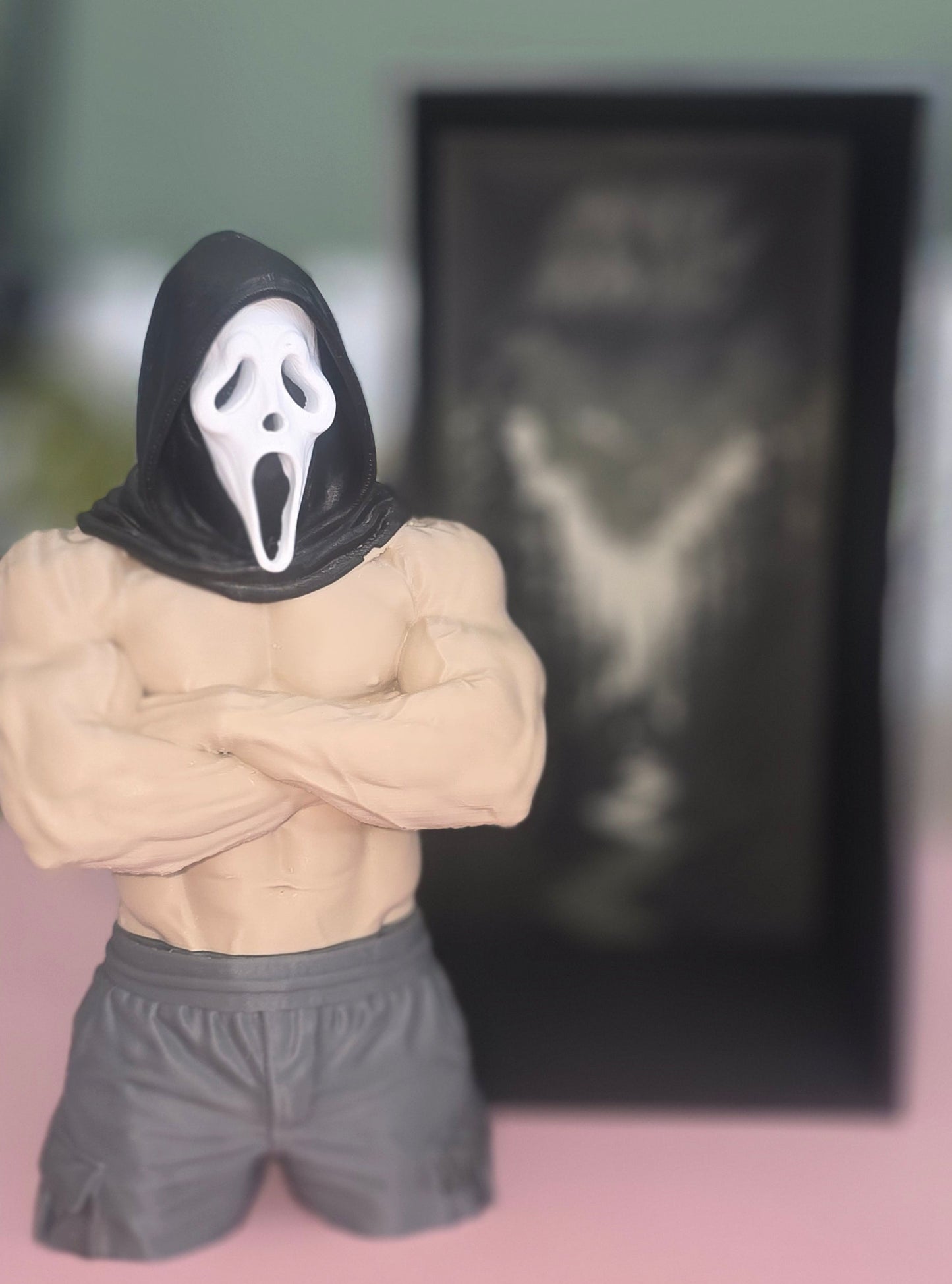 Ghostface Scream 3D-printed Book Nook "Did you miss me?"