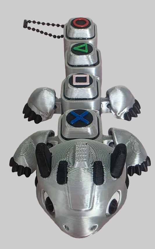 Articulated Gamer Dragon Fidget Toy with Mechanical Clicker Buttons – 3D Printed Sensory Desk Companion