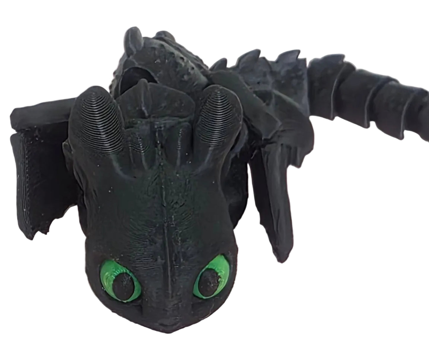 Articulated Midnight Dragon Fidget Toy – 3D Printed Flexible Fantasy Desk Companion