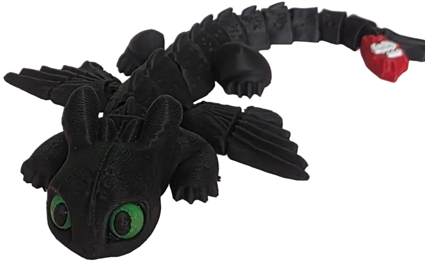 Articulated Midnight Dragon Fidget Toy – 3D Printed Flexible Fantasy Desk Companion